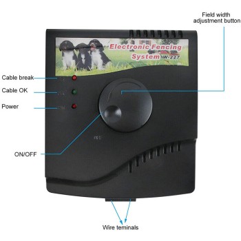 Rechargeable Electronic Dog Fence Wired Containment System with Waterproof Collars Rechargeable Electronic Dog Fence Wired Containment System with Waterproof Collars