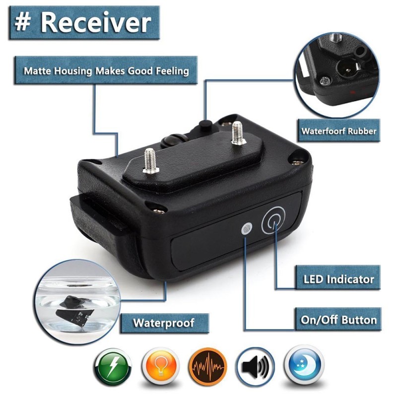 Rechargeable Waterproof Dog Training Collars with remote dog shock E-Collars Rechargeable Waterproof Dog Training Collars with remote dog shock E-Collars