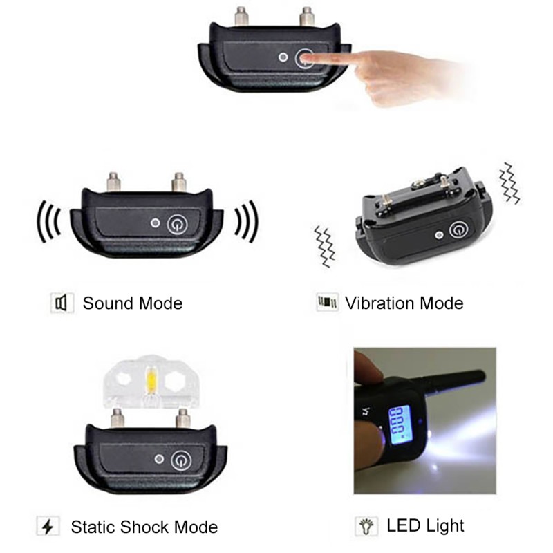 Rechargeable Remote Dog Training Collars with Waterproof Dog Shock Collar for 2 Dogs Rechargeable Remote Dog Training Collars with Waterproof Dog Shock Collar for 2 Dogs